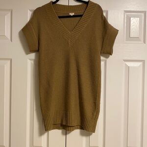 J Crew Factory Short-sleeve V Neck Long Sweater
